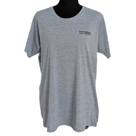 Patagonia Women’s XL Trail Running T-Shirt Blue Capilene Cool Daily Performance - Picture 1 of 12